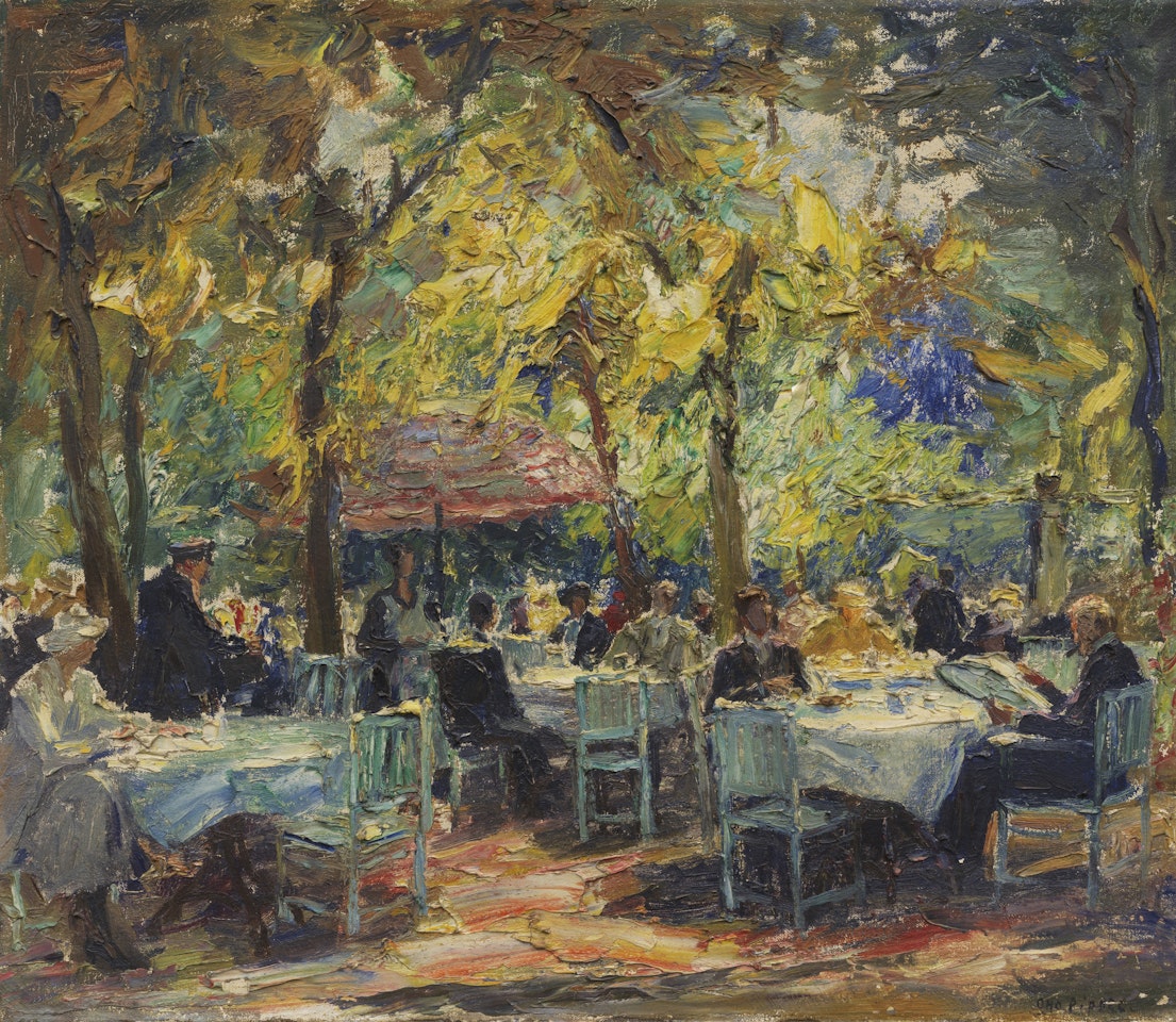 Kaffeegarten in München by Otto Pippel