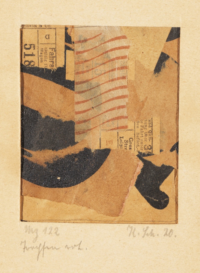Mz 122 Tropfen rot. (Merzzeichnung) by Kurt Schwitters