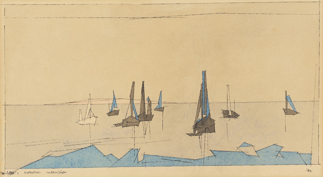 Bretonische Sardinenfänger by Lyonel Feininger