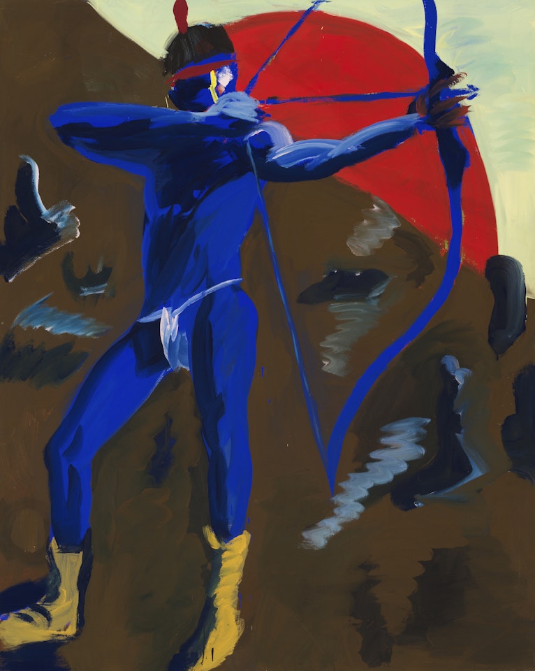 Blue Indian (selbst) by Rainer Fetting