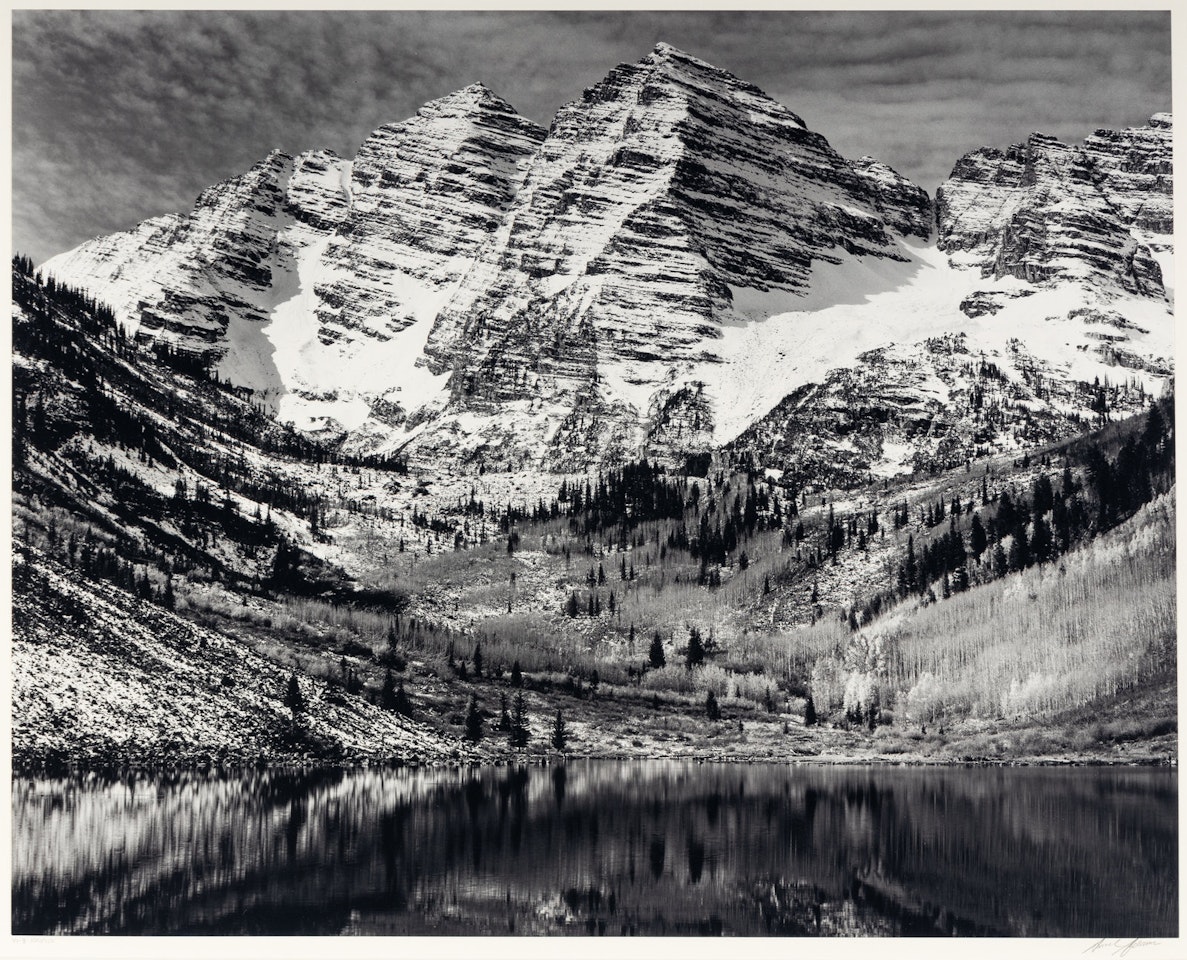 Maroon Bells, Near Aspen, Colorado by Ansel Adams