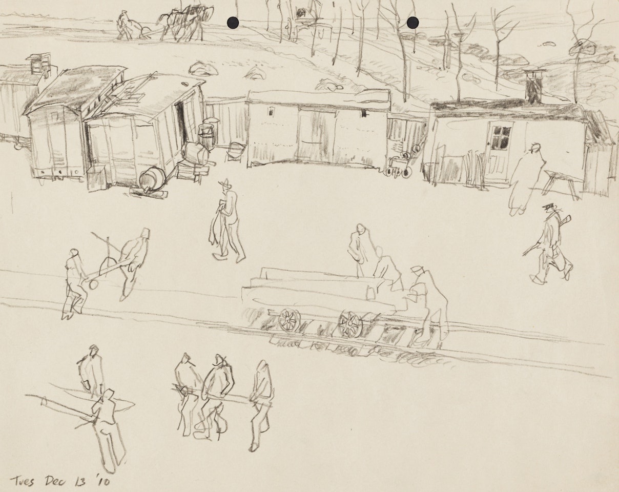 Railroad Workers by Lyonel Feininger