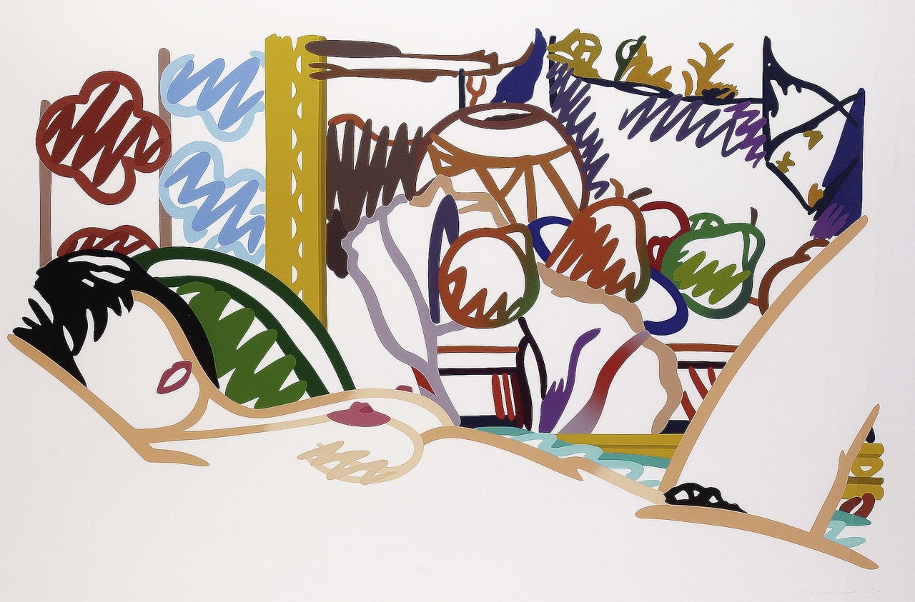 Monica with Cézanne by Tom Wesselmann