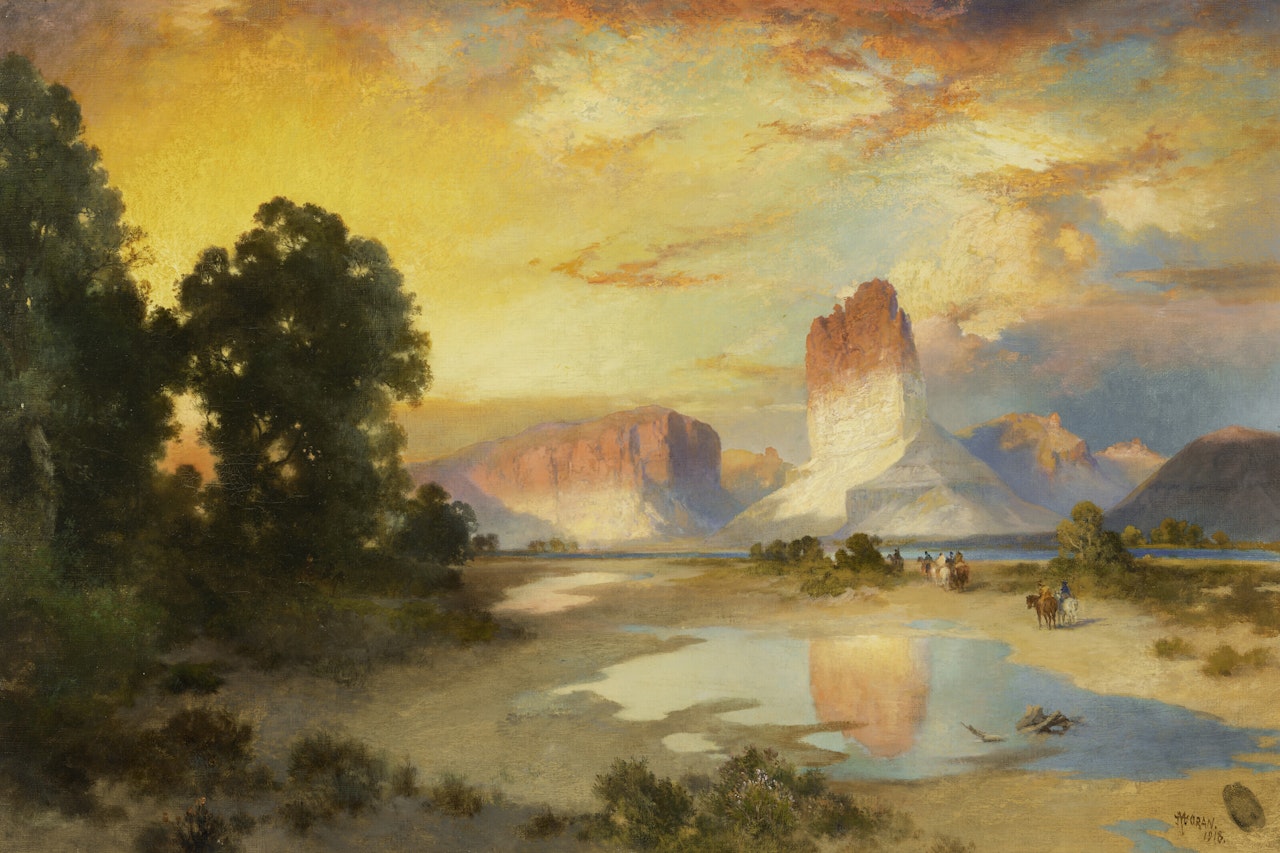 Afterglow, Green River, Wyoming by Thomas Moran