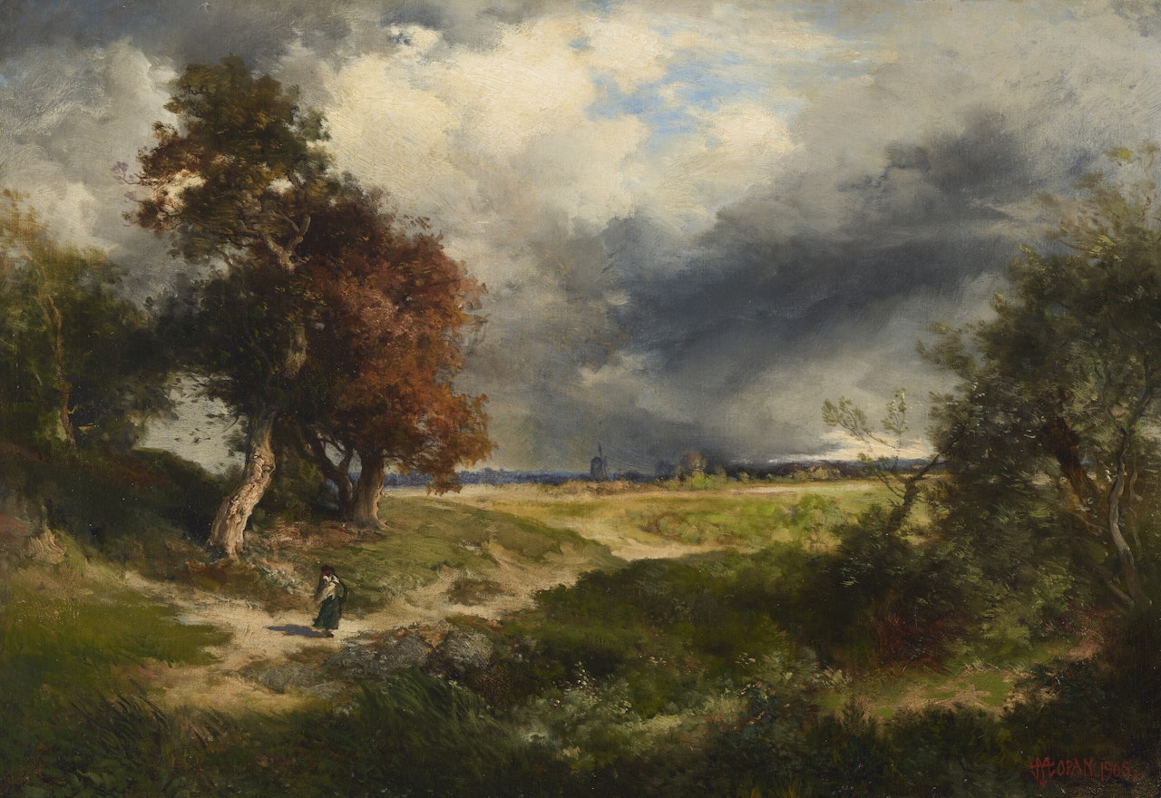Autumn Winds, East Hampton, Long Island by Thomas Moran