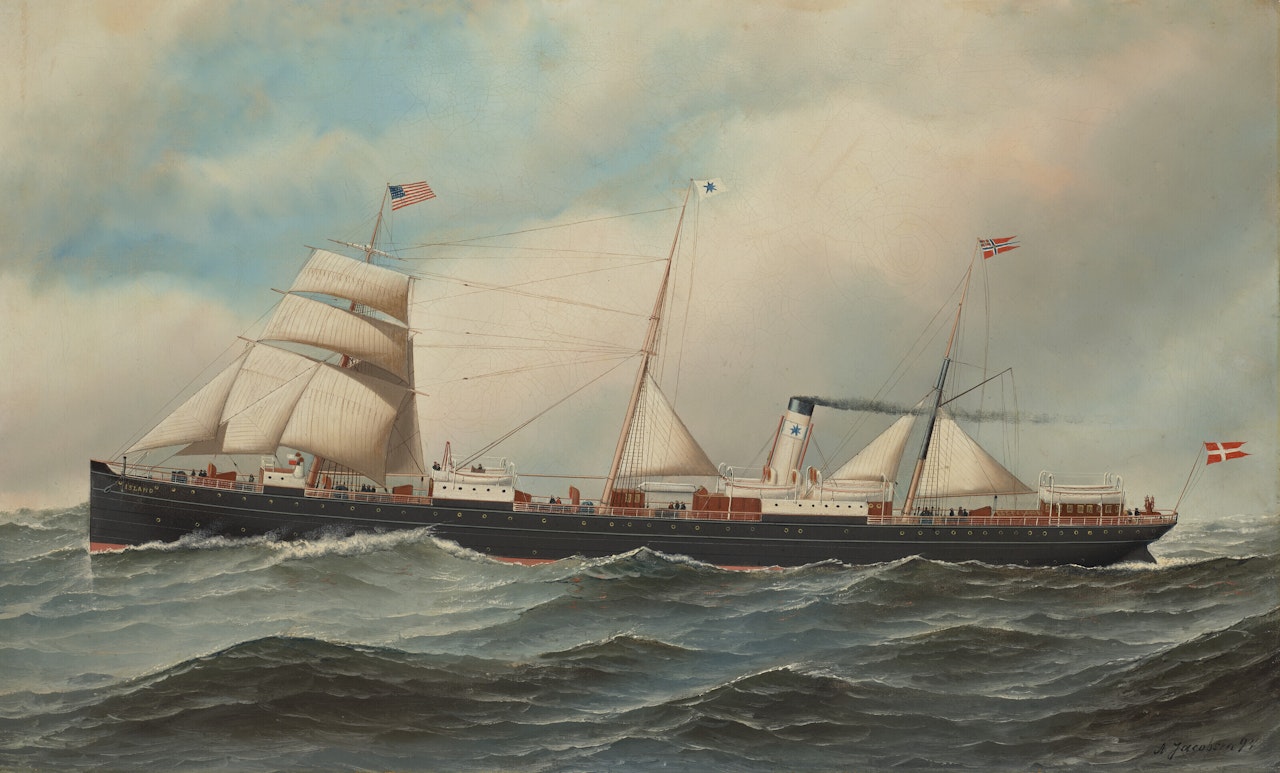 THE SHIP 'ISLAND' by Antonio Jacobsen