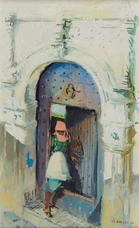 Femme dans une ruelle by Jean Gaston Mantel