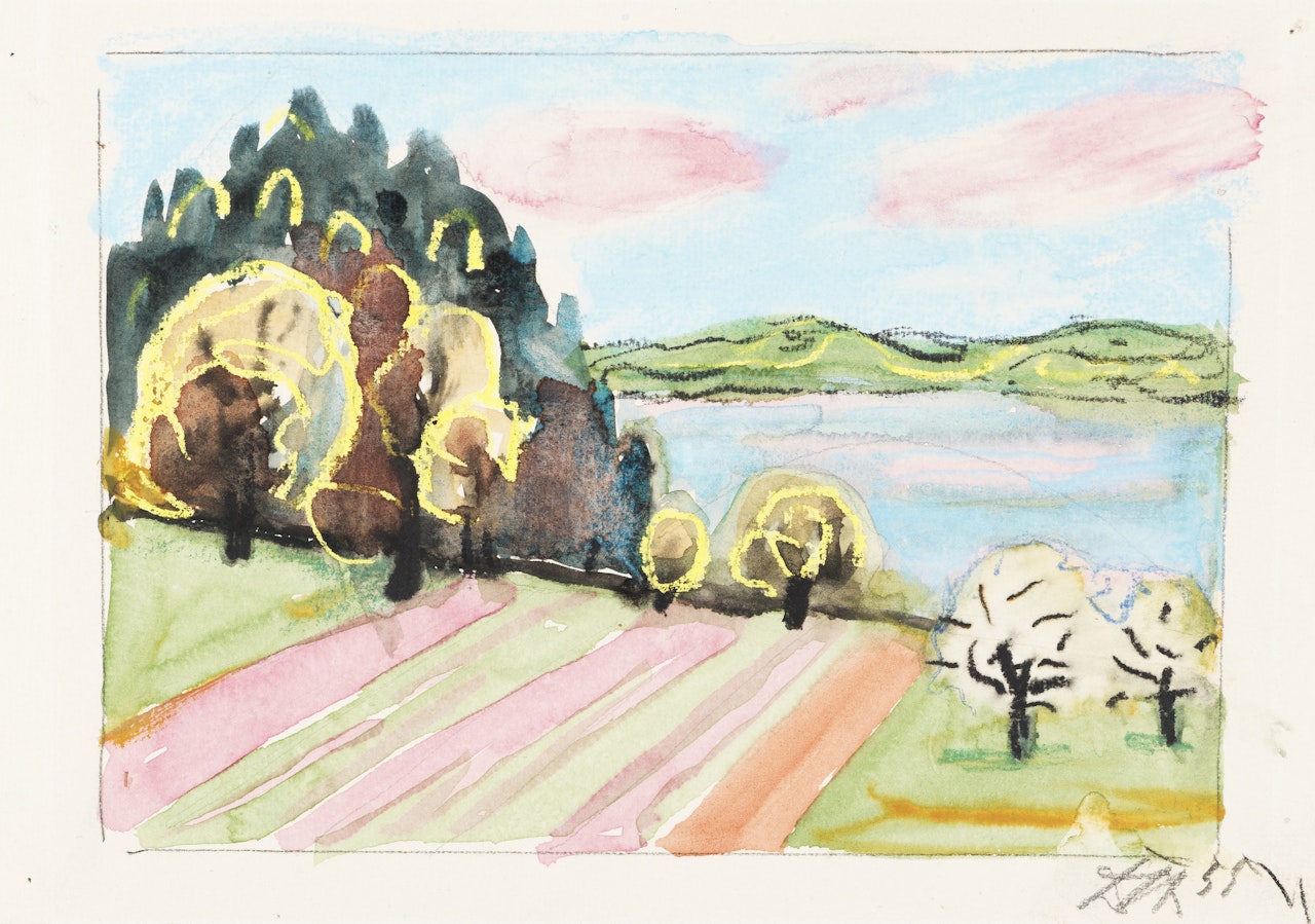 Bodensee - Ackerland by Otto Dix