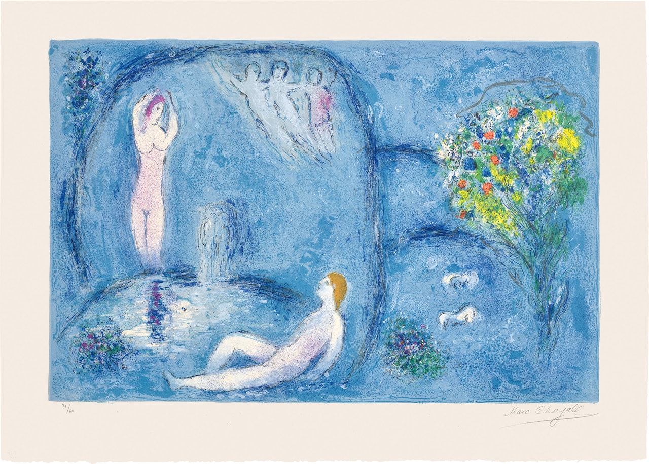 La caverne des nymphes (The Nymph's Cave), from Daphnis et Chloé (M. 321, C. Bks. 46) by Marc Chagall