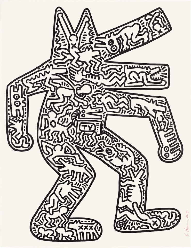 Dog (L. pp. 48-49) by Keith Haring