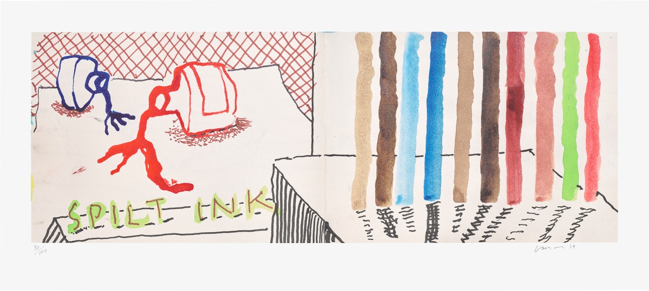 Spilt Ink with Tests, from David Hockney - 220 for 2020. Art Edition No. 1–100 by David Hockney