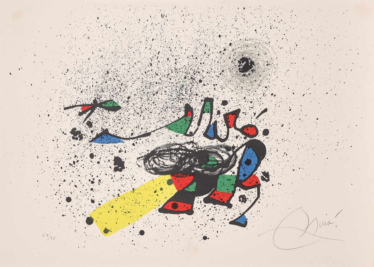 Untitled, Invitation for the Preview of the Exhibition 'Miró' (M. 1159) by Joan Miró