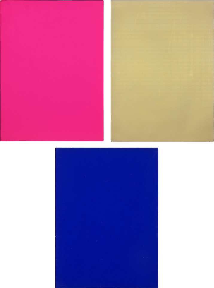 Monochrome und Feuer (Monochrome and Fire) (Krefeld Triptych) by Yves Klein