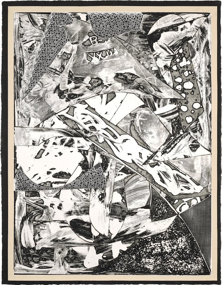 Swan Engraving Framed I, from Swan Engravings (T. 608, A. & K. 167) by Frank Stella