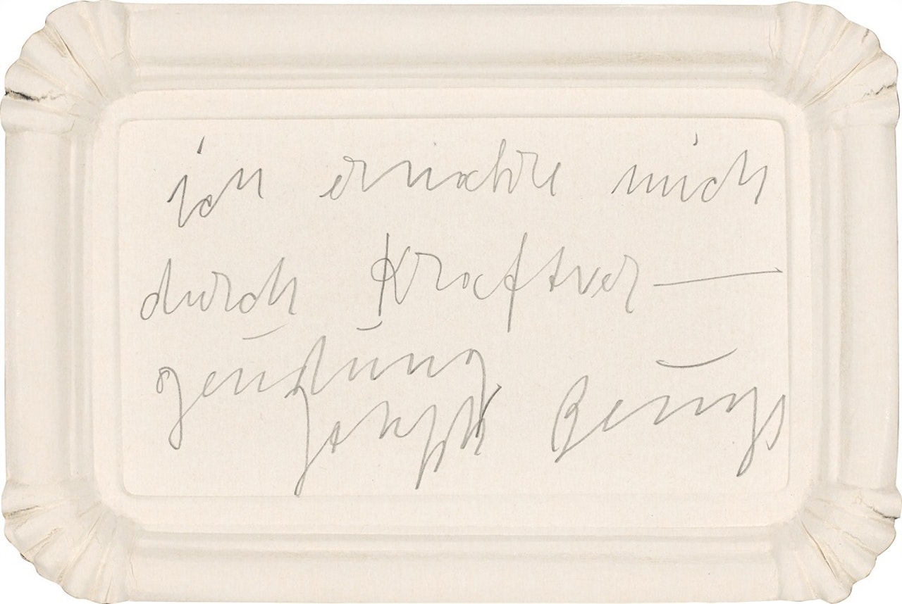 ”Ich ernähre mich durch Kraftvergeudung” by Joseph Beuys