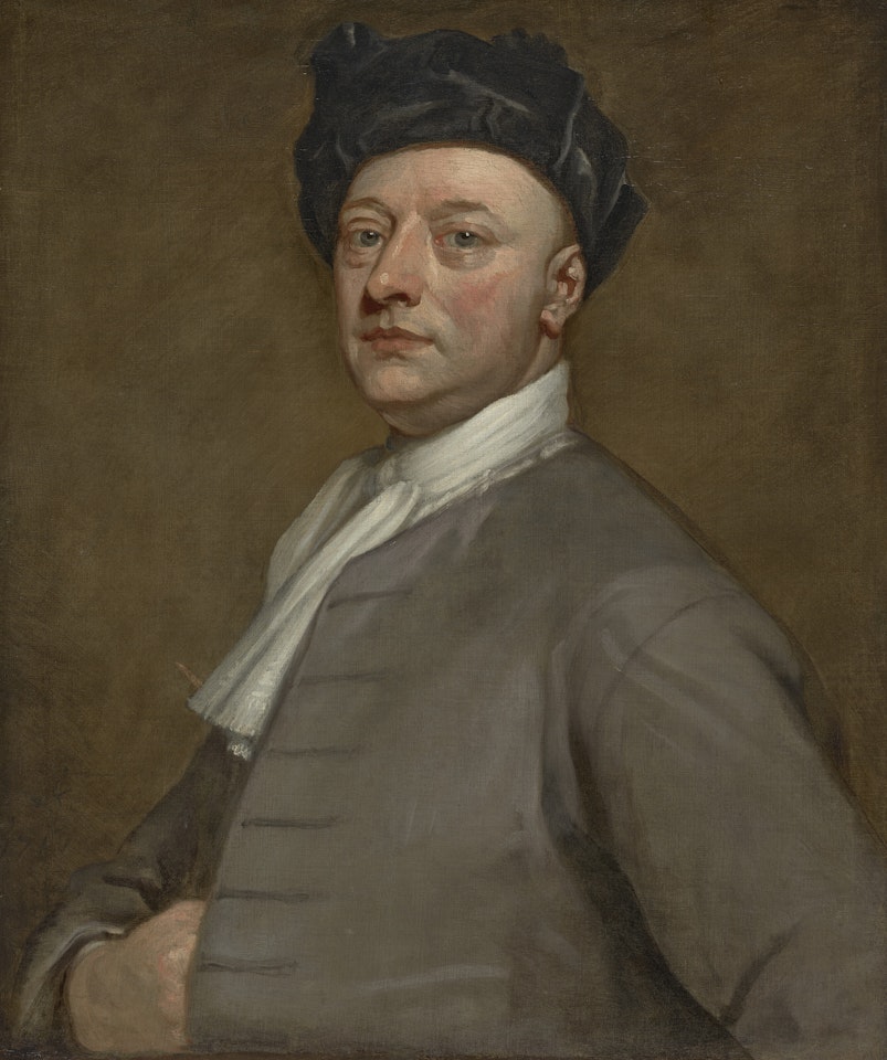 Portrait of a gentleman, half-length, in a black velvet cap by Godfrey Kneller