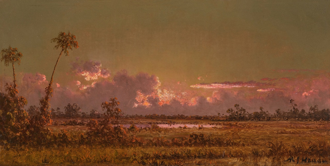 Florida Marsh: Dawn by Martin Johnson Heade