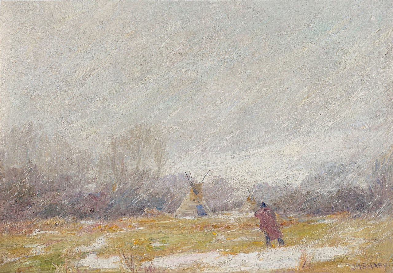 The Blizzard by Joseph Henry Sharp