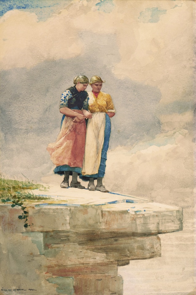 Looking Over the Cliff by Winslow Homer