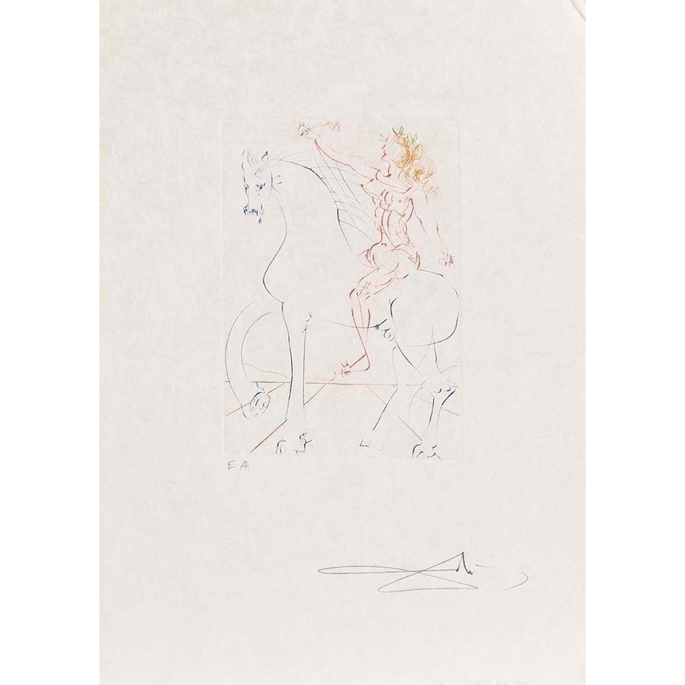 Women and horses by Salvador Dali