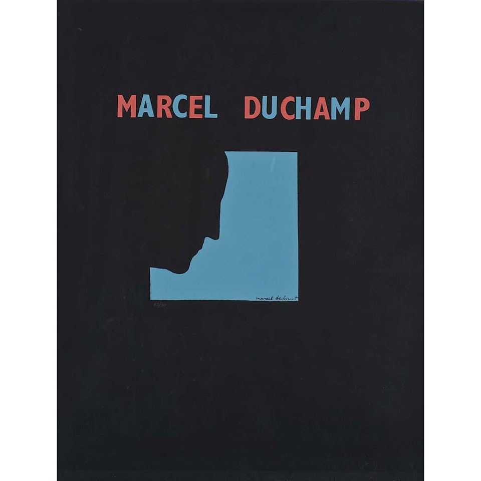 Self-portrait in profile by Marcel Duchamp