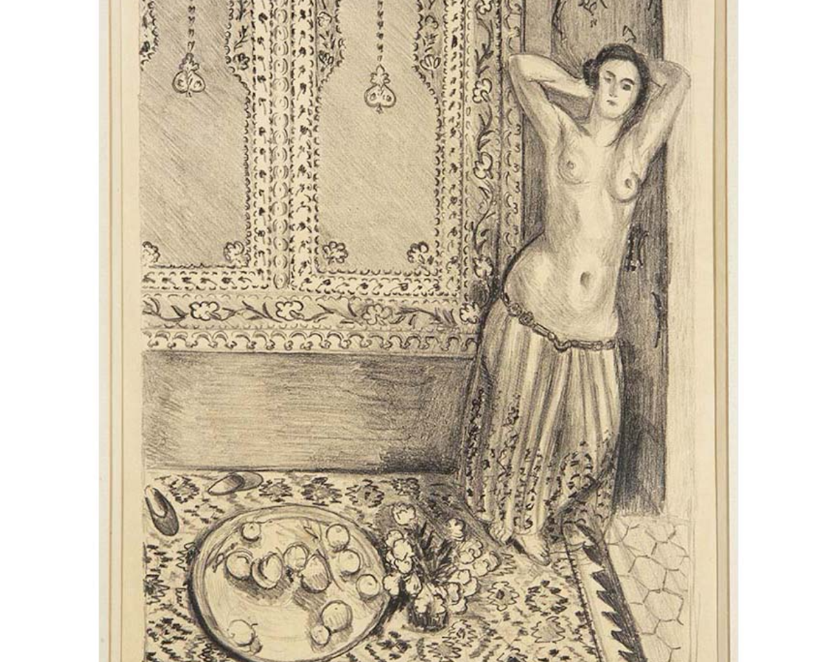 Odalisque standing at fruit platter by Henri Matisse