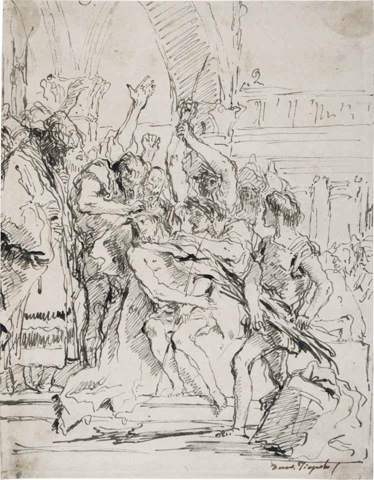 Christ crowned with thorns by Giovanni Domenico Tiepolo