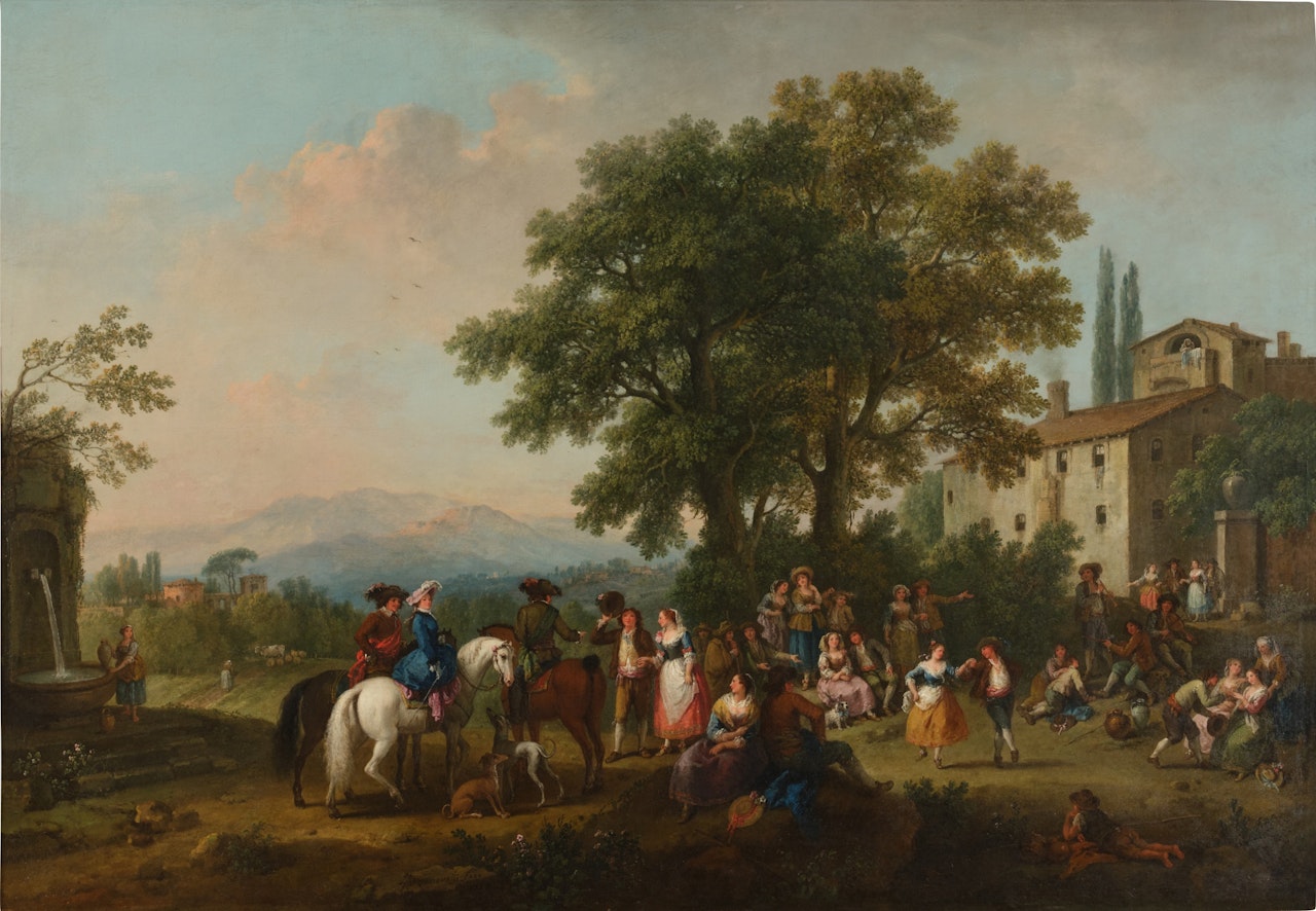 Country Dance in an Italianate Landscape by Francesco Zuccarelli