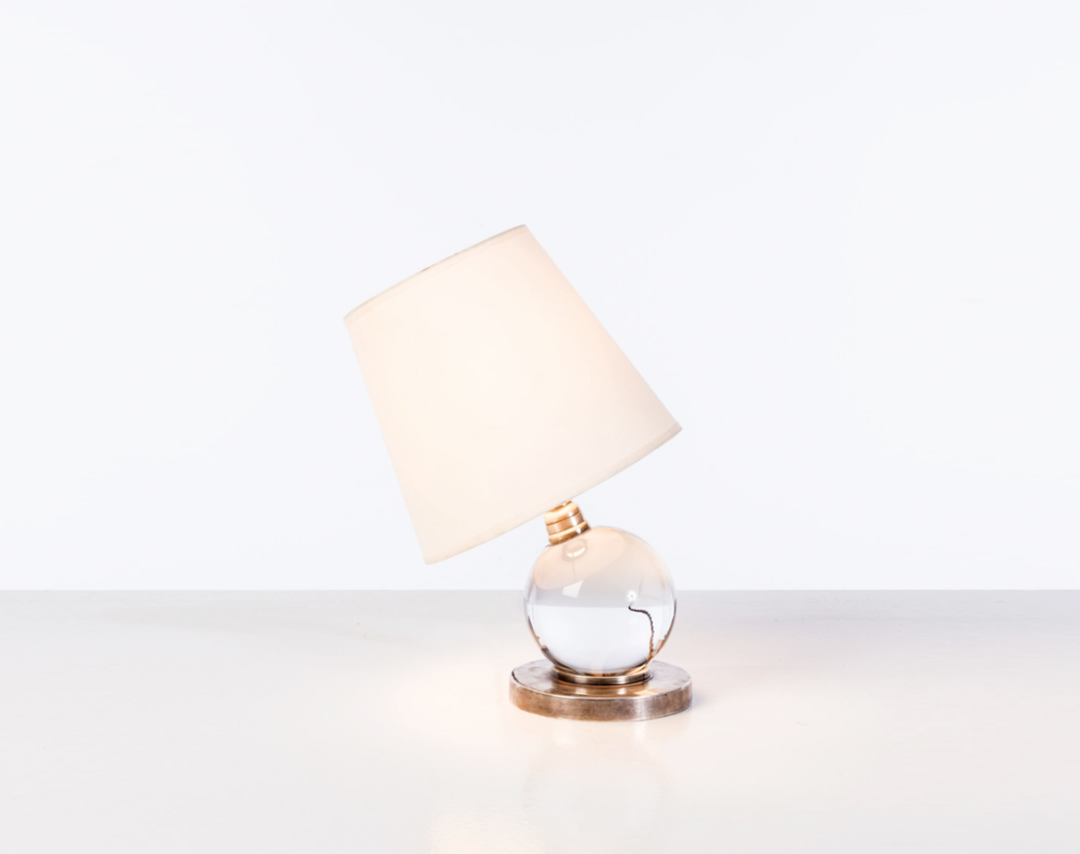Model; Table lamp by Jacques Adnet