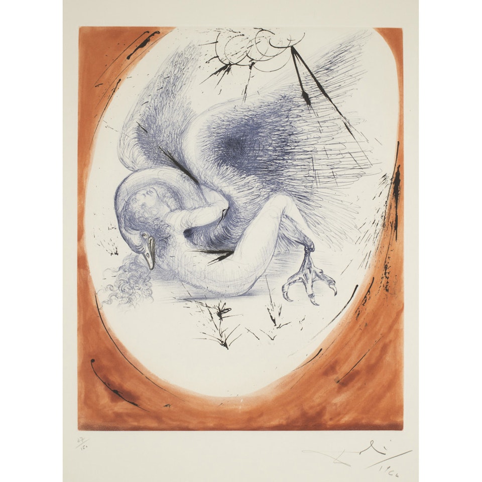 Leda; Plate 11 from the “Mythology” series by Salvador Dali