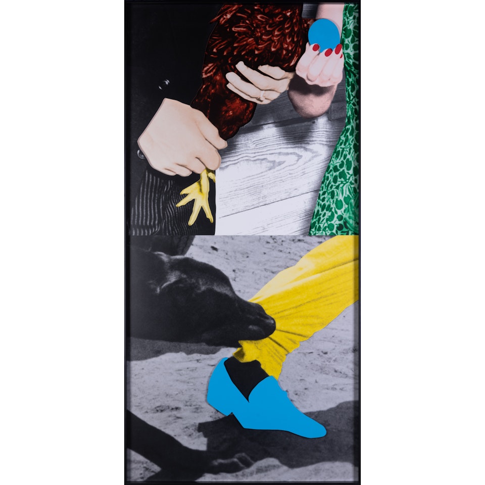 Hands and/or feet (Part two): Dog/Egg/Chicken by John Baldessari