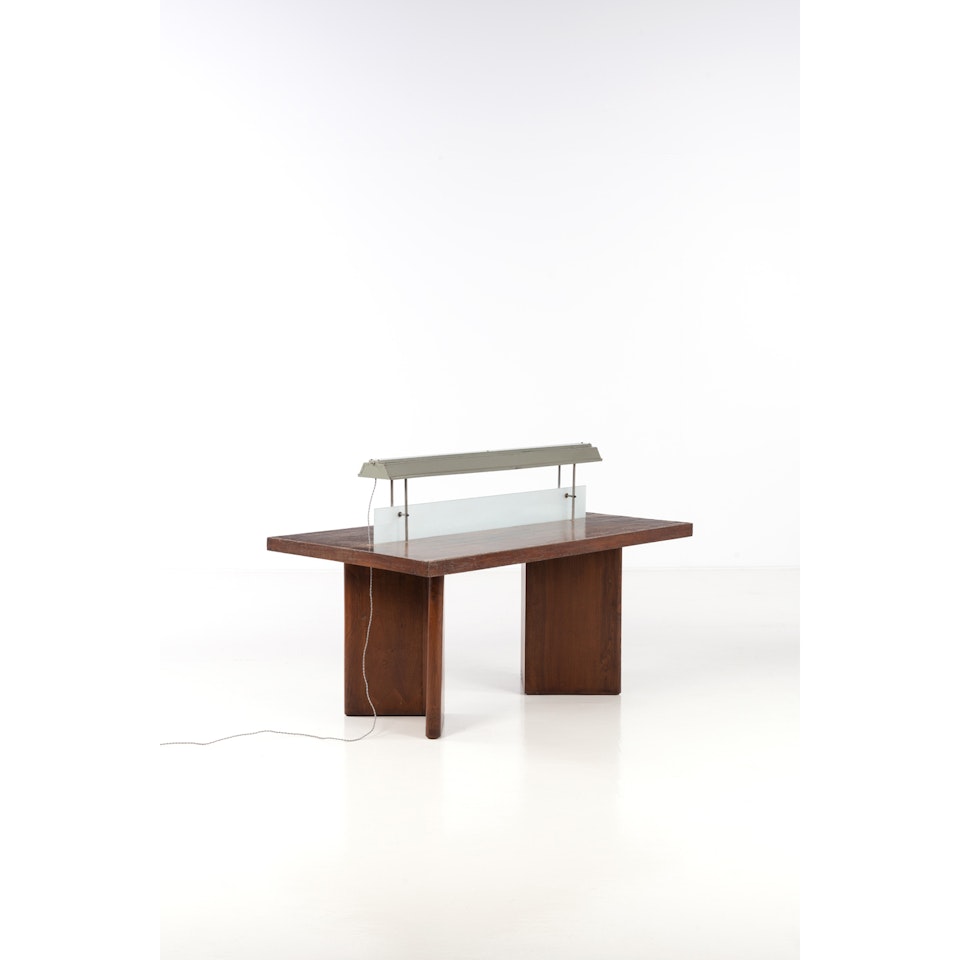 Illuminated library table (small model) by Pierre Jeanneret