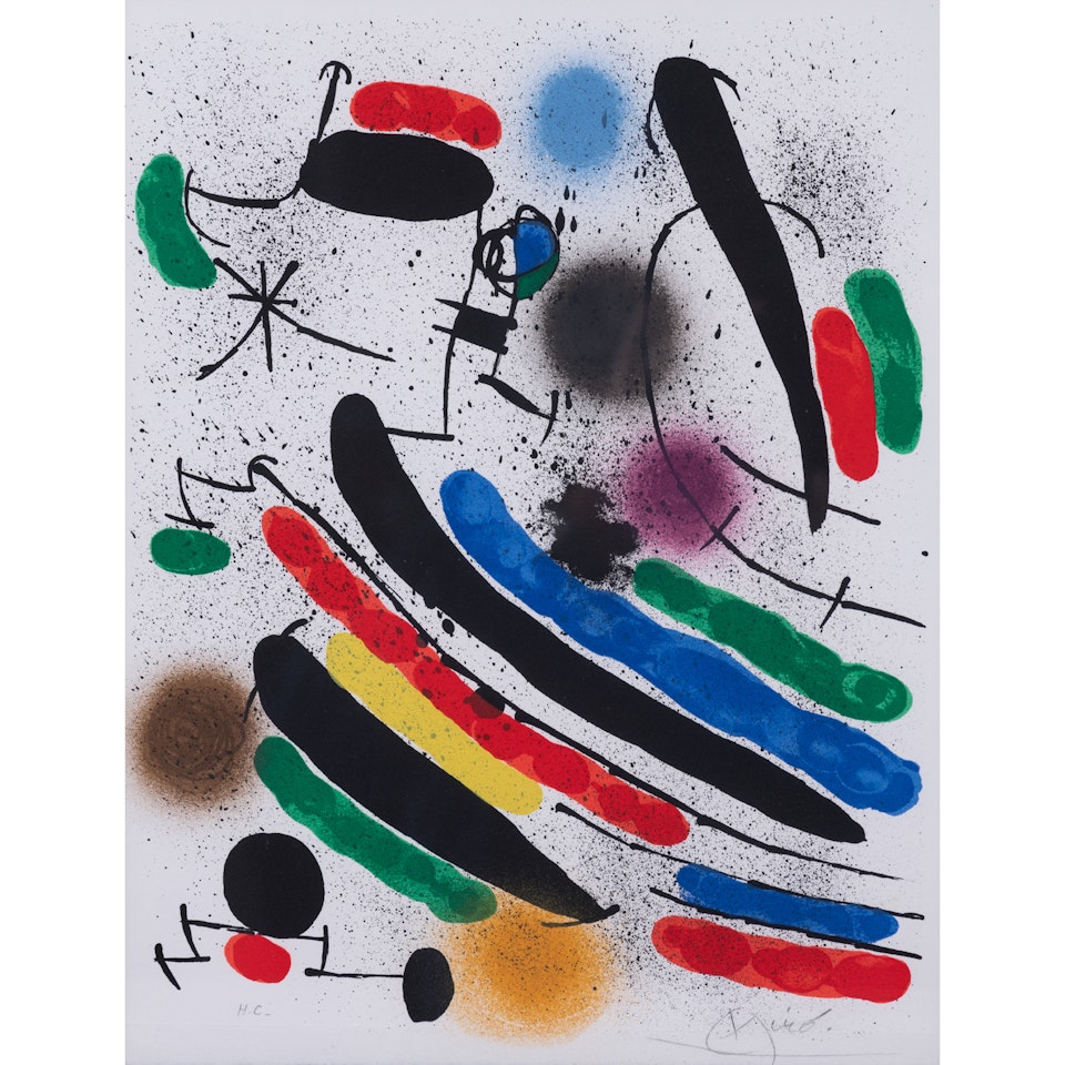 Miró Lithograph 1, plate 13 by Joan Miró