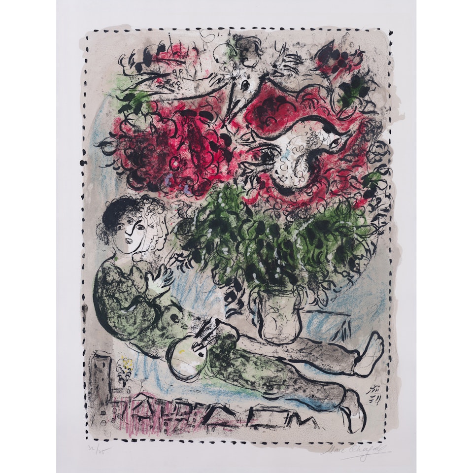 The painter"s bouquet by Marc Chagall