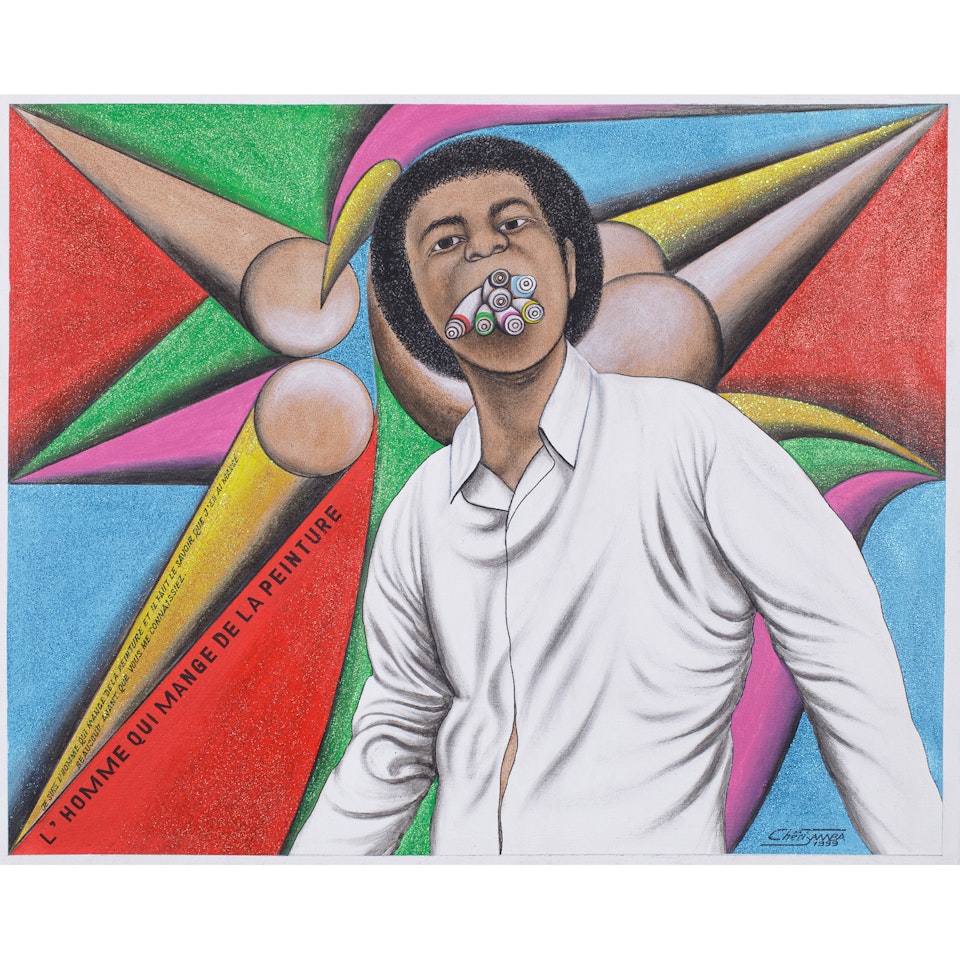 The Man Who Eats Paint by Chéri Samba