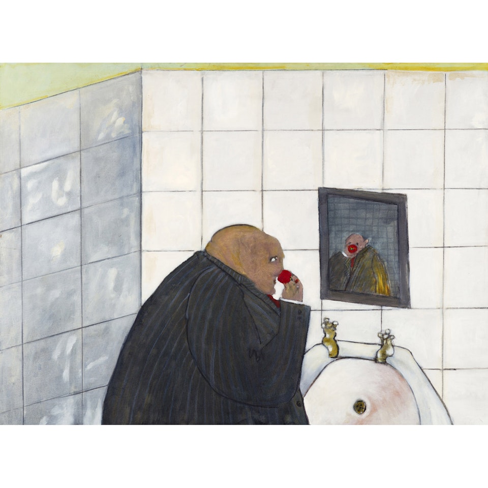 Furtively, in a Public Toilet... by Robert Hodgins