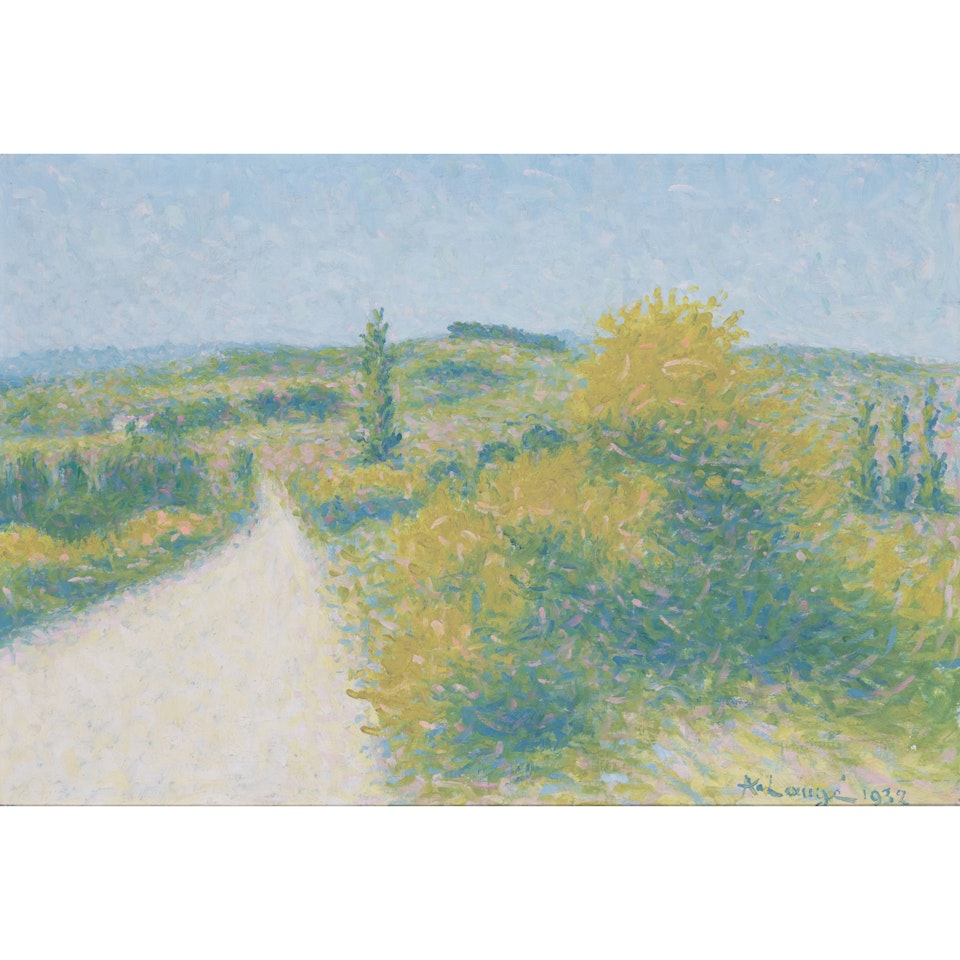 Pointillist landscape by Achille Laugé