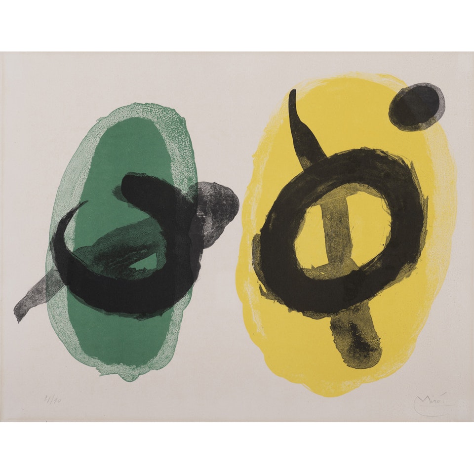 Yellow and green by Joan Miró