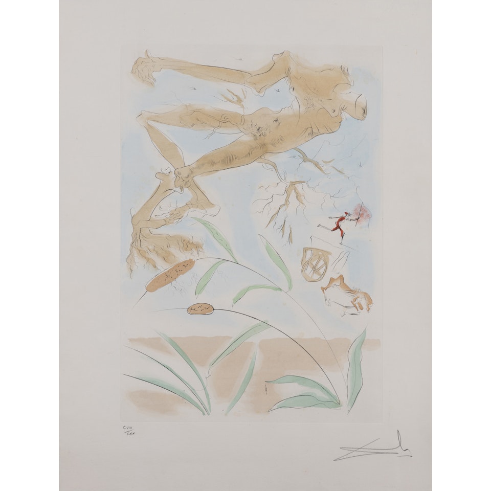 The oak and the reed by Salvador Dali