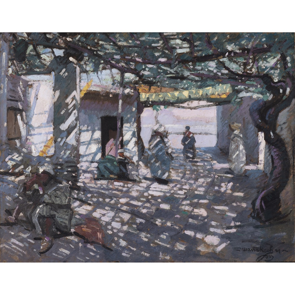 Souk scene in Marrakech by Jacques Majorelle