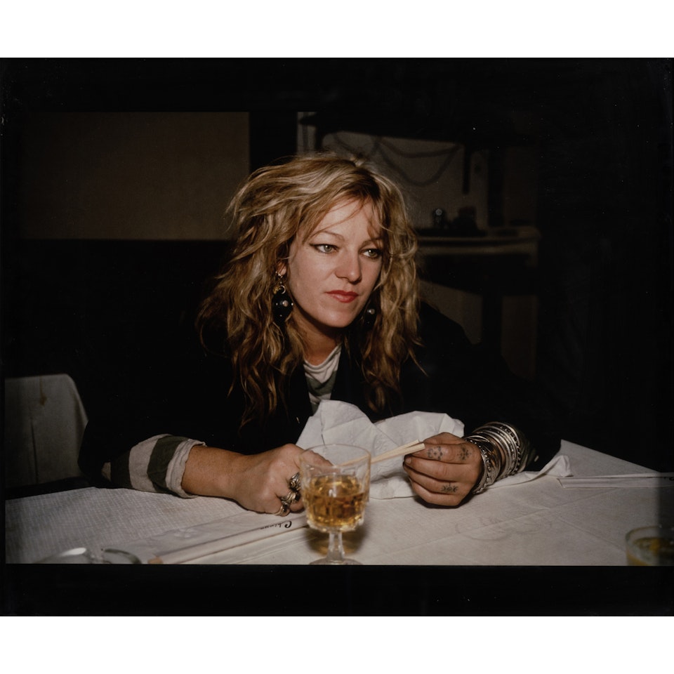 Cookie at the restaurant, Positano by Nan Goldin