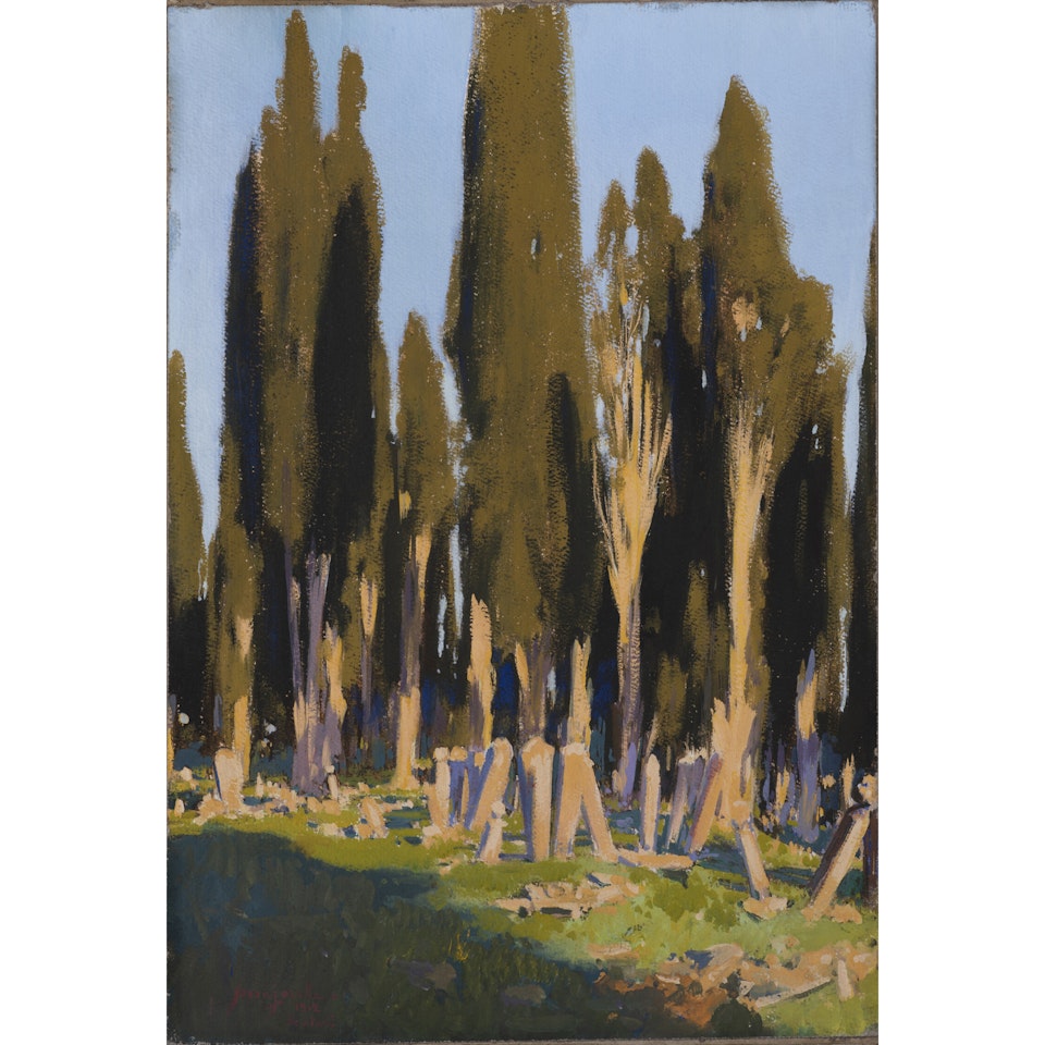Les cyprès du cimetière de Scutari, Constantinople by Jacques Majorelle