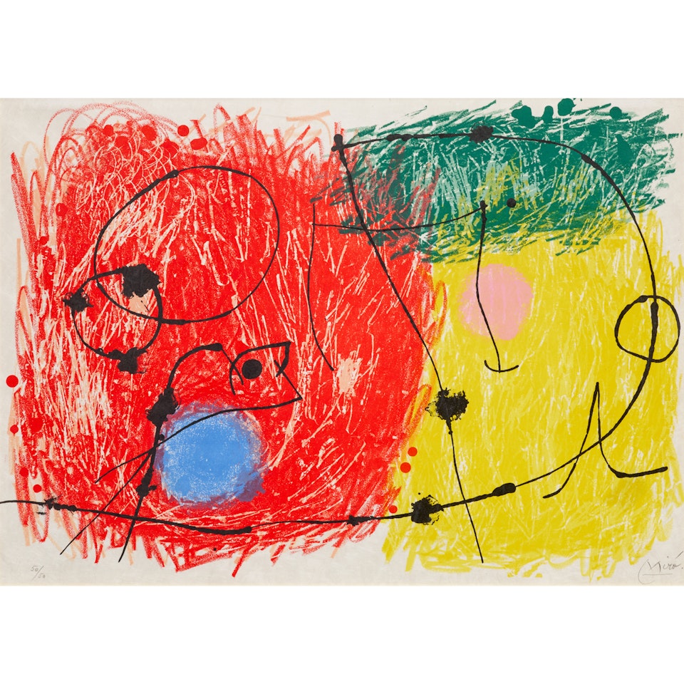 Le lézard aux plumes d"or (1st version, plate IV) by Joan Miró