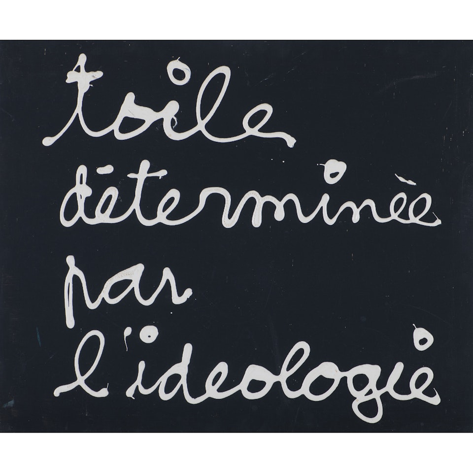 Toile déterminée par l"idéologie by Ben Vautier