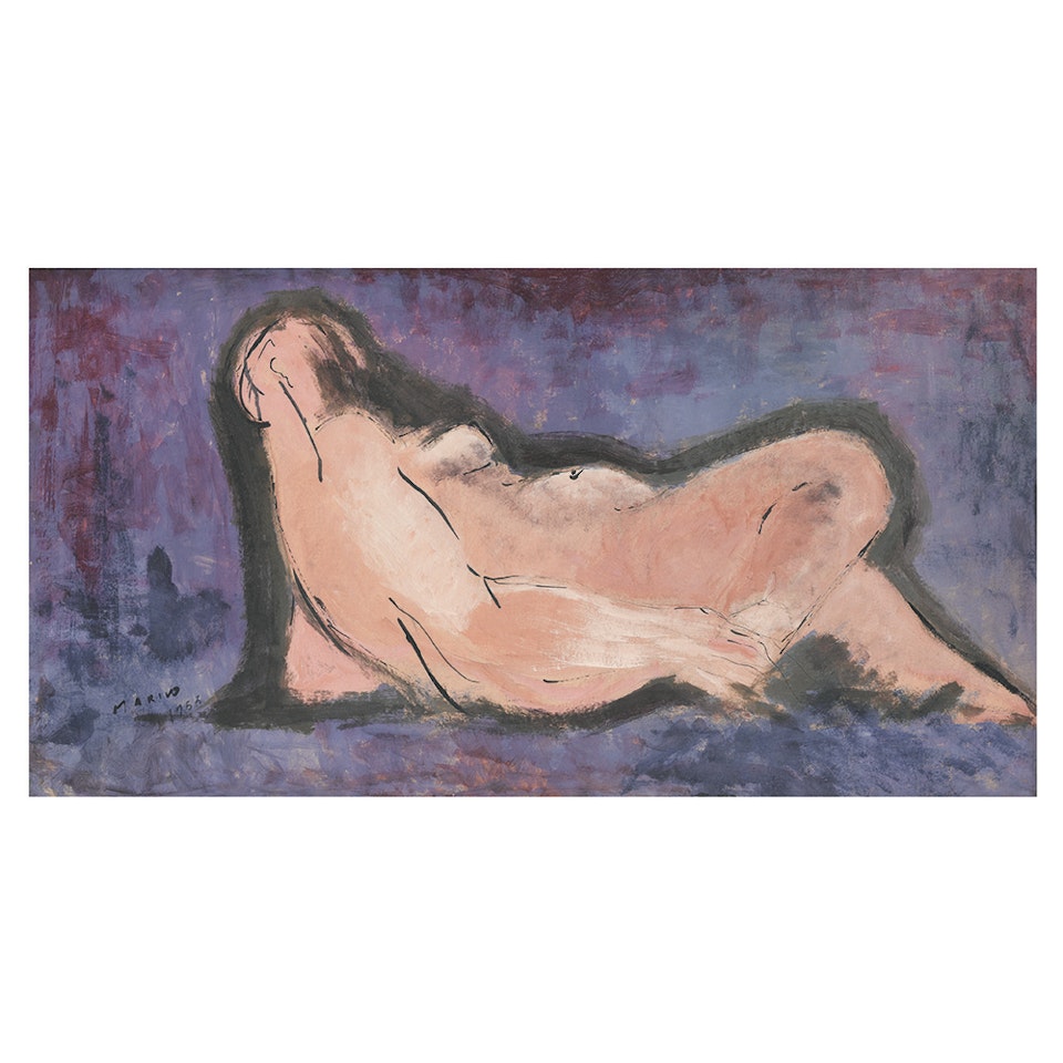 Nude woman lying down by Marino Marini