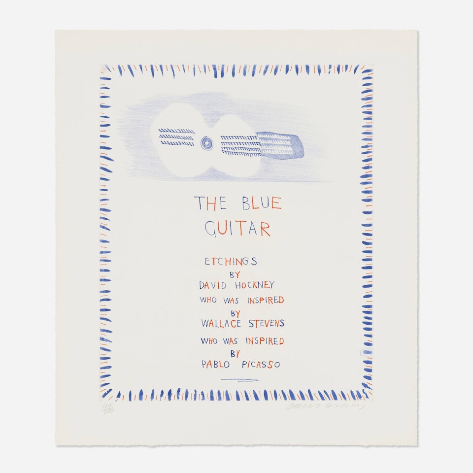Title Page (from the Blue Guitar portfolio) by David Hockney
