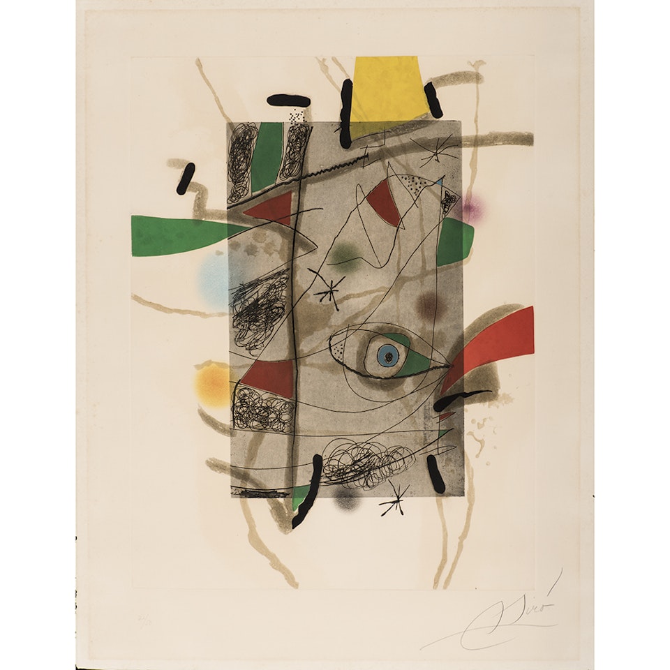 Libre dels sis sentits - plate III; Libre dels sis sentits - plate III by Joan Miró