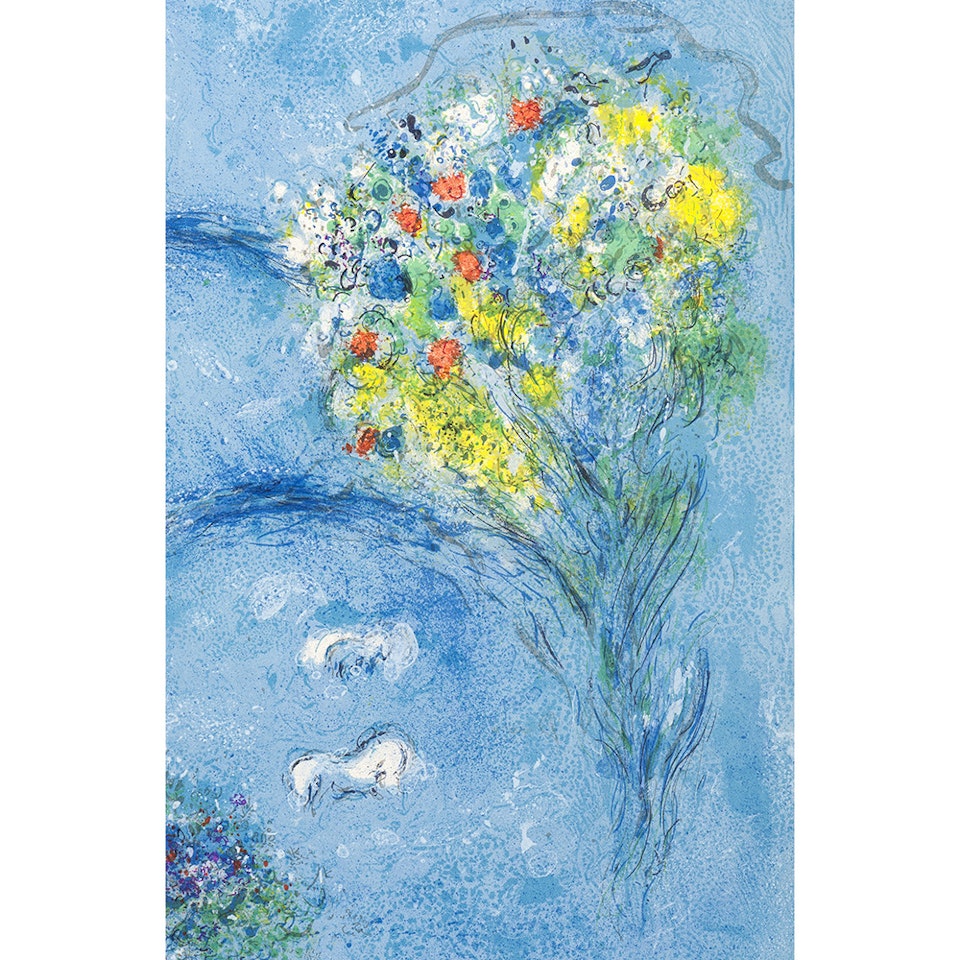 The Cave of the Nymphs; plate 14 from the series "Daphnis and Chloé" by Marc Chagall