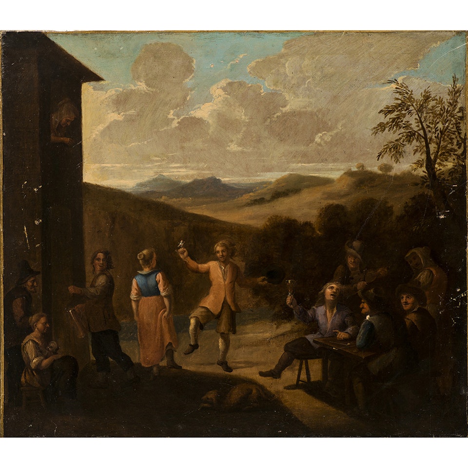 The peasants" dance by French School