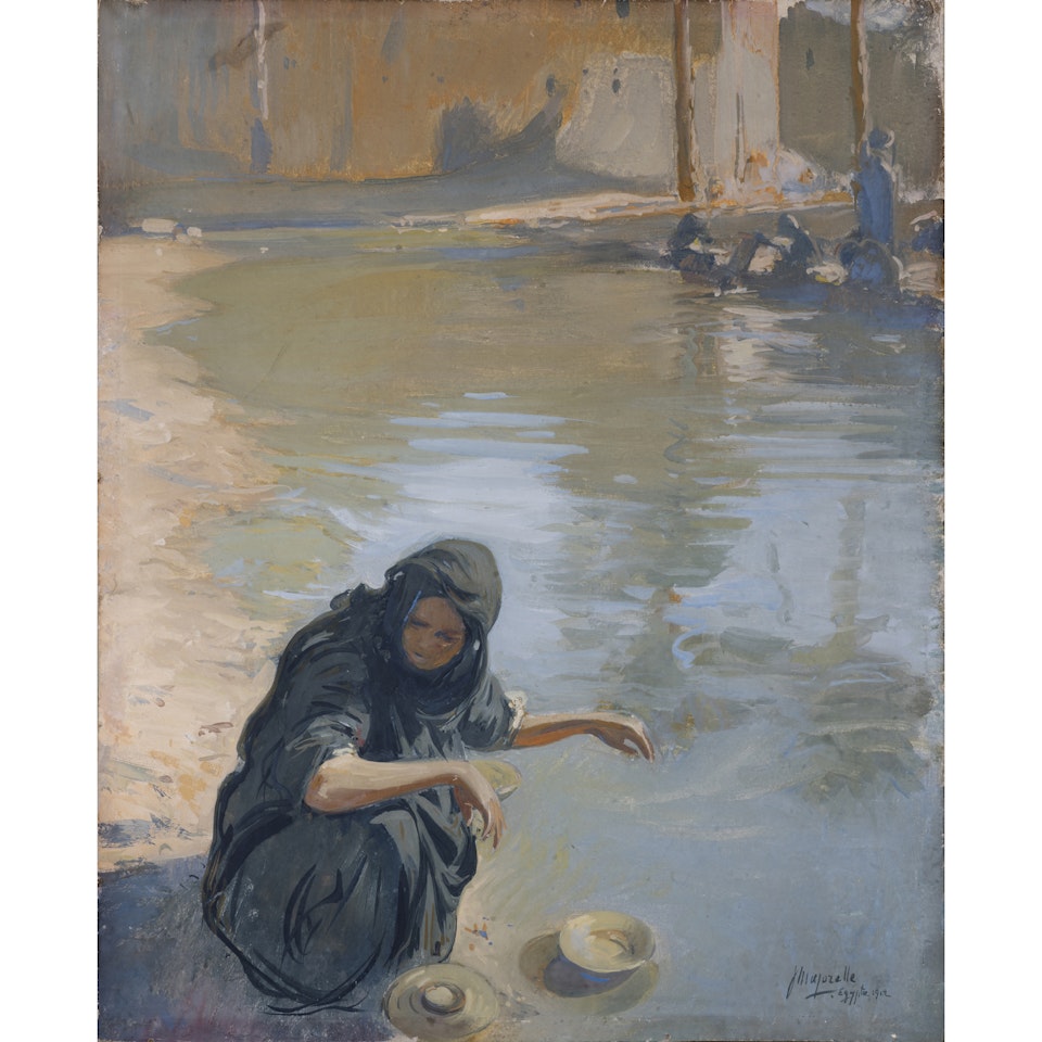 Jeune femme au bord du Nil by Jacques Majorelle